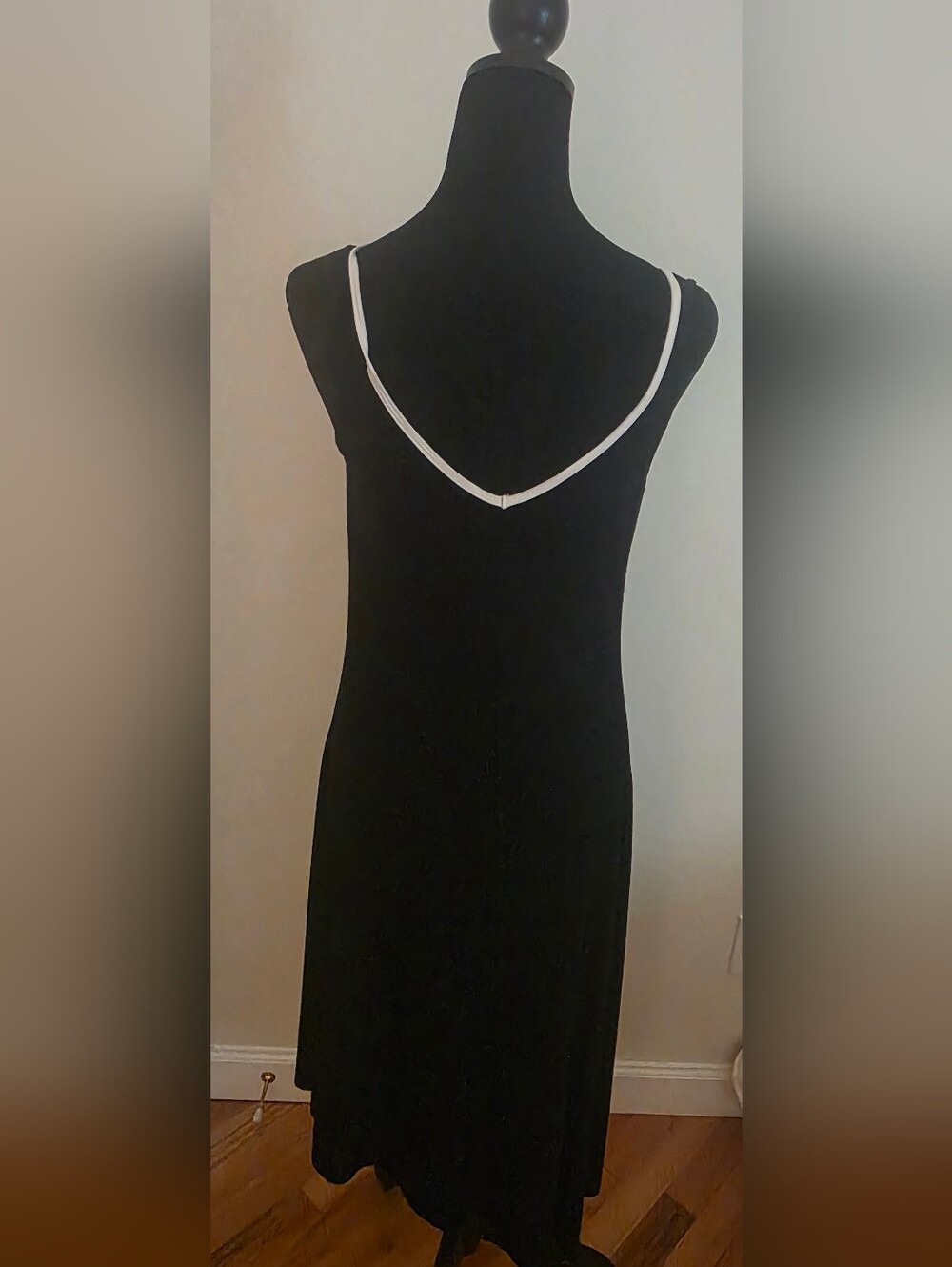 Afra Body Fit Summer Black/Whitw Asymmetrical Flowy Sun Dress Sz S Australia